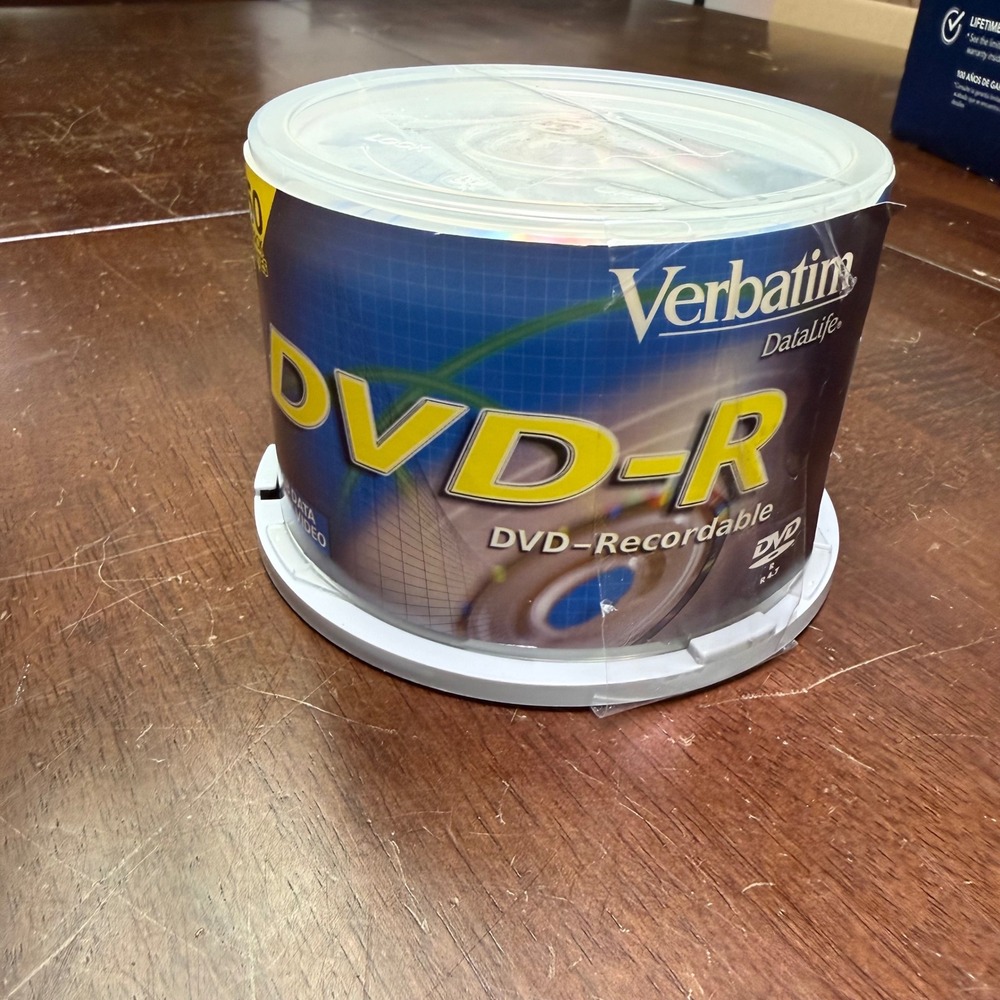 Verbatim DVD-R Blank‎ Media 50 Pack Silver 4.7GB DataLife Recordable Discs